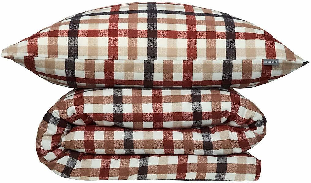 Schiesser Bettwäsche "James aus weichem Baumwollflanell mit traditionellen günstig online kaufen