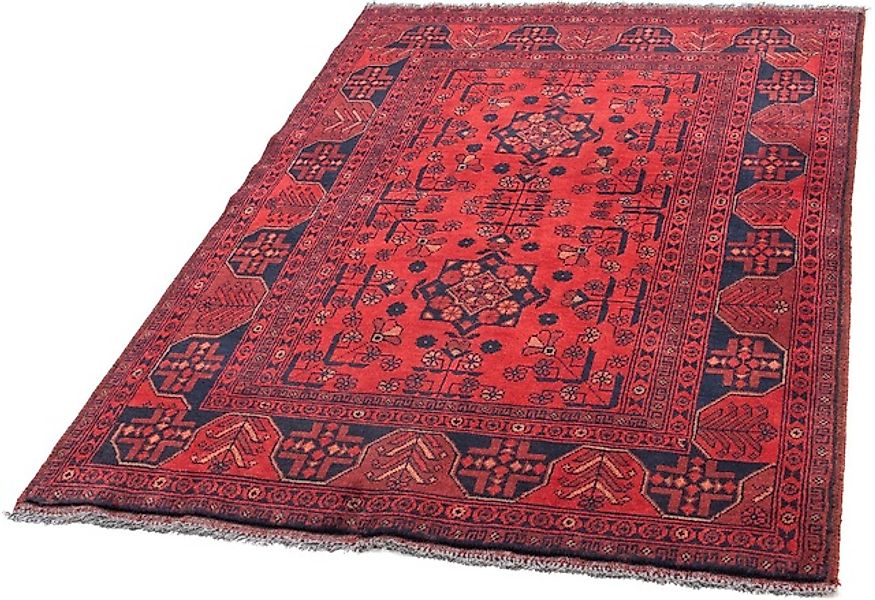 morgenland Orientteppich »Afghan - Kunduz - 151 x 103 cm - rot«, rechteckig günstig online kaufen
