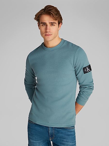 Calvin Klein Jeans Langarmshirt "BADGE WAFFLE LS TEE", mit Logopatch günstig online kaufen