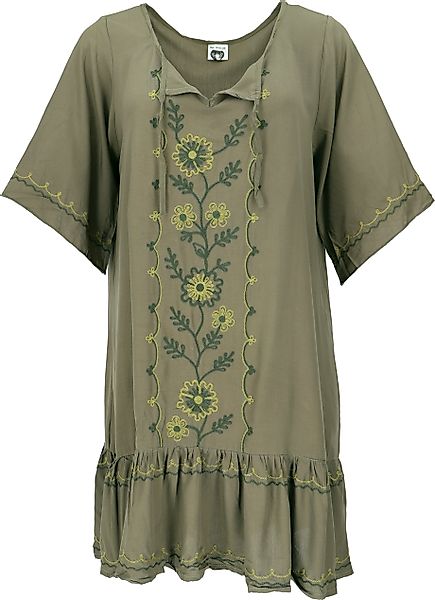 Guru-Shop Midikleid Bestickte Hippie Tunika, Boho günstig online kaufen
