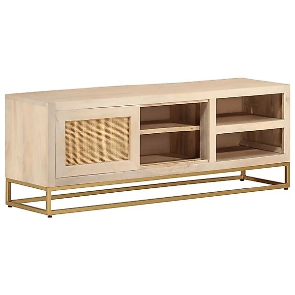 vidaXL TV-Schrank 110x30x40 cm Massivholz Mango und Eisen 372022 günstig online kaufen