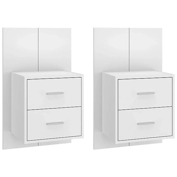 vidaXL Wand-Nachttische 2 Stk Weiß 810990 günstig online kaufen