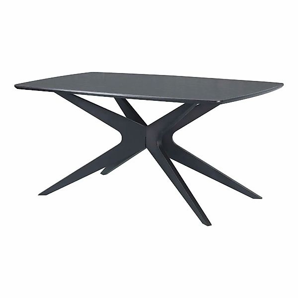 OTTO home Esstisch "Dakona" Tischplatte mit Holzstruktur, schwarze Metallbe günstig online kaufen