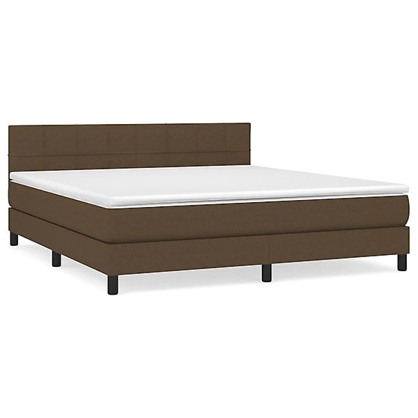 vidaXL Boxspringbett mit Matratze Dunkelbraun 160x200 cm Stoff 3140068 günstig online kaufen