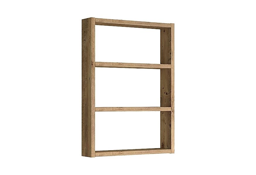 en.casa Küchenregal, »Lappajärvi« Gewürzregal Wandregal 60 x 43 x 9 cm Eich günstig online kaufen