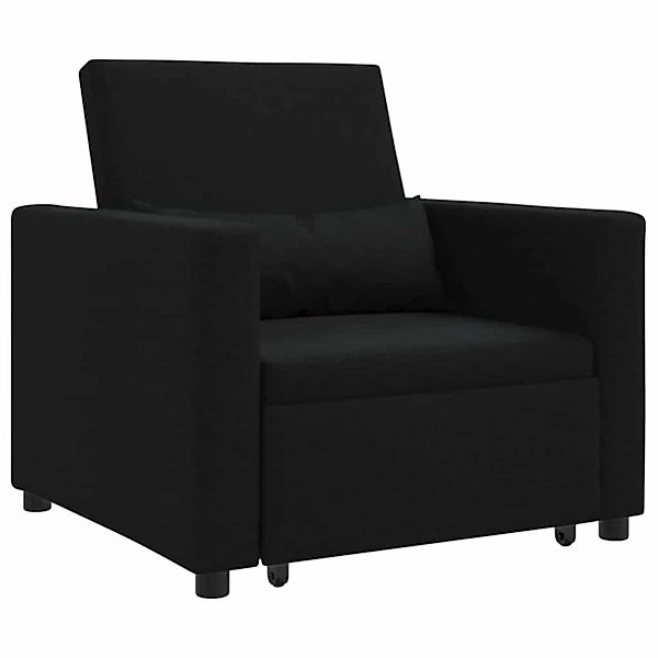 vidaXL Einzel-Schlafsofa mit Rädern Schwarz 90 x 165 x 87 cm Stoff 42002686 günstig online kaufen