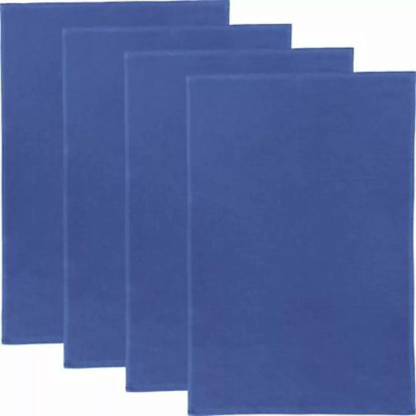 Erwin Müller Multifunktionstuch 4er-Pack Baumwolle blau Gr. 50 x 70 günstig online kaufen