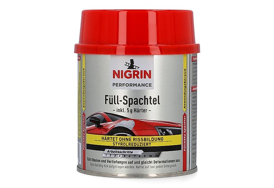 NIGRIN Spachtelmasse 2K Füll-Spachtel mit Härter 250g für tiefe Dellen, Rep günstig online kaufen