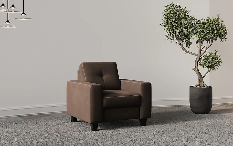 Places of Style Sessel "Varese", Kreuznaht in beige günstig online kaufen