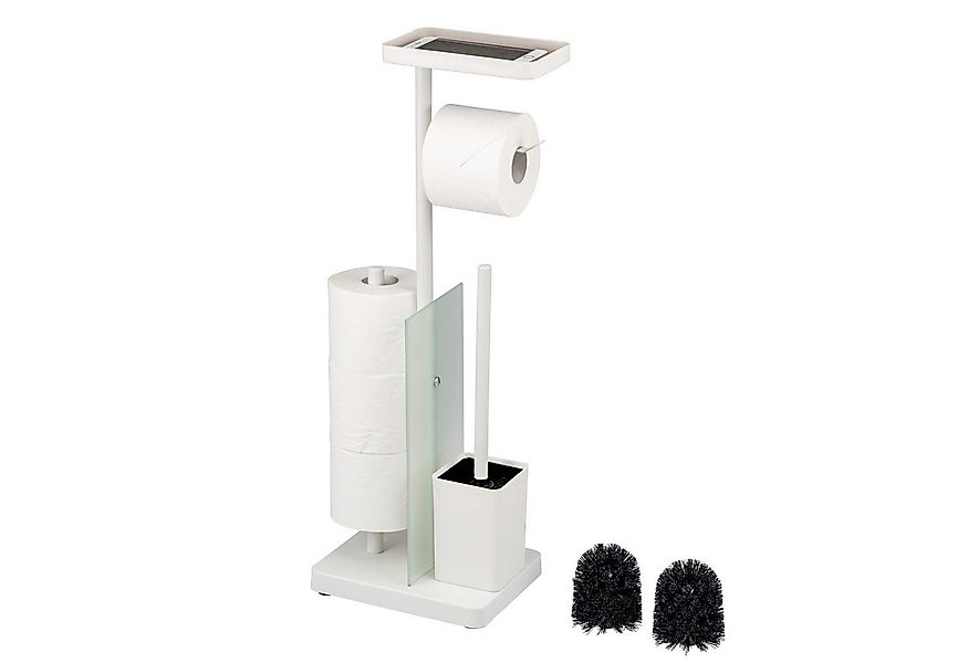 eluno WC-Garnitur 4in1, WC-Bürste, Rollenhalter schwarz oder weiß, (1-tlg) günstig online kaufen