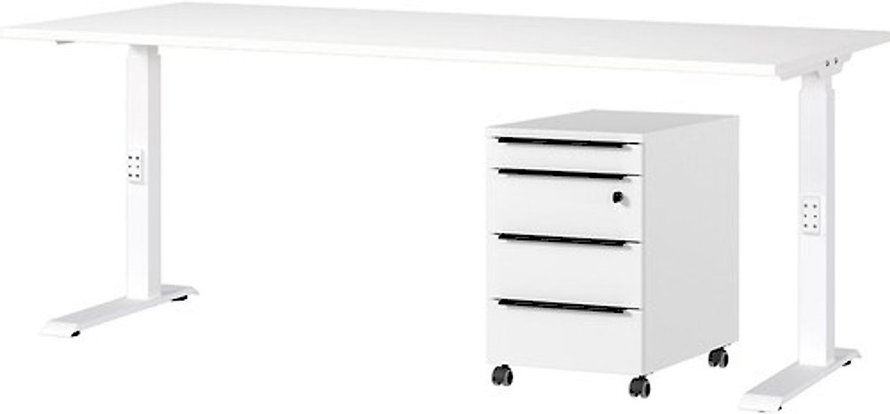 GERMANIA Büromöbel-Set »Mailand«, 2-teiliges Set: Schreibtisch + Rollcontai günstig online kaufen