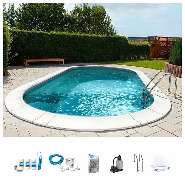 my POOL BWT Ovalpool "PREMIUM mit grauer Innenfolie" Höhe 150 cm, in versch günstig online kaufen