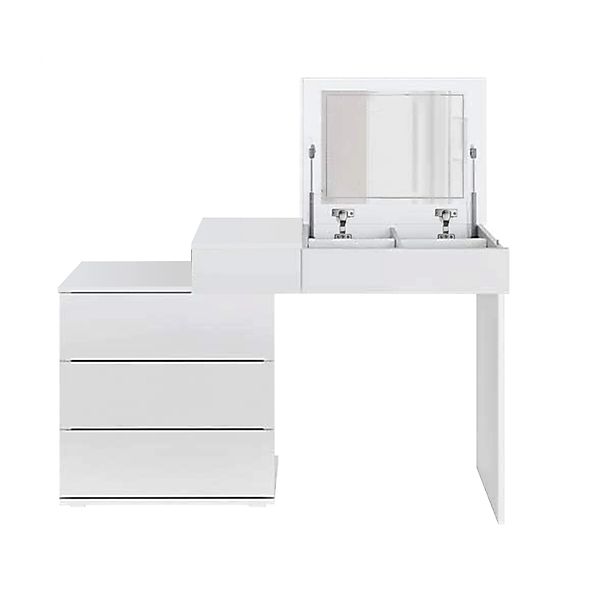 ML-Design Schminktisch mit Klappspiegel Weiß 117,5x78x45 cm aus MDF Holz günstig online kaufen