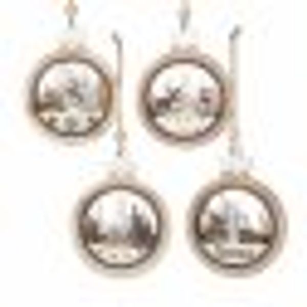 Baumschmuck, Kugelform 2D, 4er Set Holz günstig online kaufen