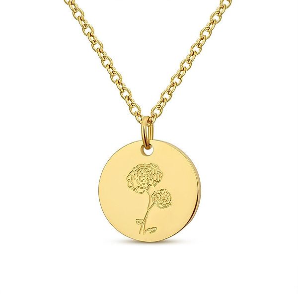 The Beauty House Edelstahlkette Geburtsblumen Halskette günstig online kaufen