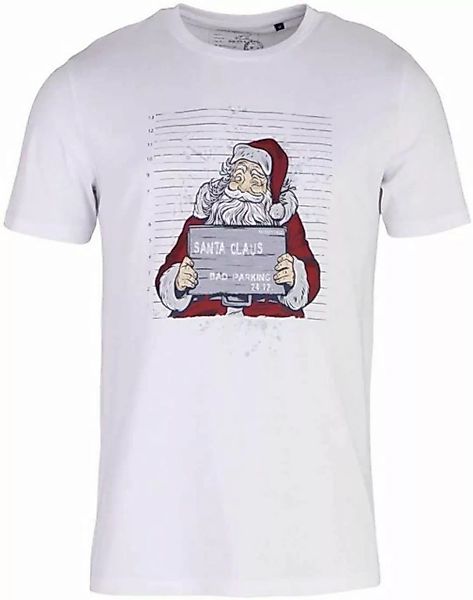 MARVELIS T-Shirt T-Shirt - Casual Fit - Print - Weiß gedrucktes Weihnachtsm günstig online kaufen