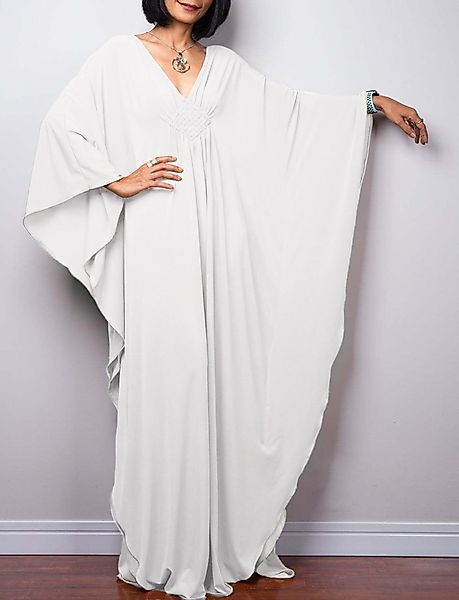 RWEUOQ Strandkleid Kaftan-Kleid Kimono Strandtunika schlicht günstig online kaufen