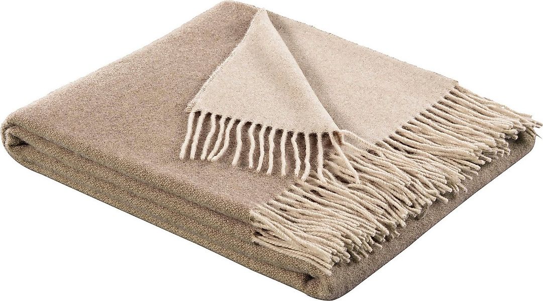 Wohndecke Soft Impression im Doubleface-Look, Biederlack, Wolle-Kaschmir-Mi günstig online kaufen