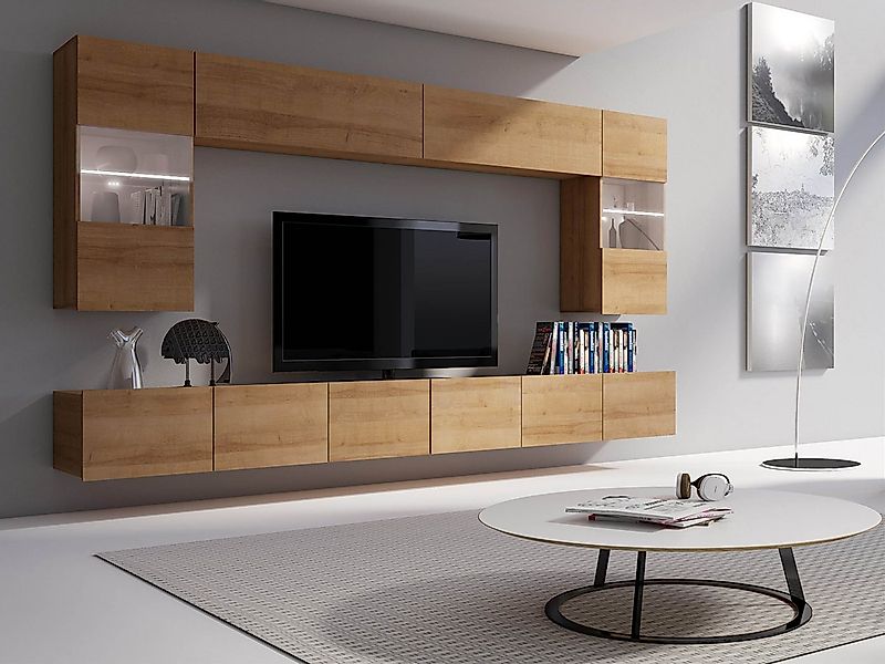 MIRJAN24 Wohnwand Calabrini I, (6er-Set, 2x TV-Lowboard, 2x Wandregal, 2x H günstig online kaufen