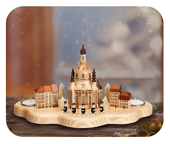 Zeidler Holzkunst Weihnachtspyramide Kerzenhalter Dresdner Frauenkirche günstig online kaufen