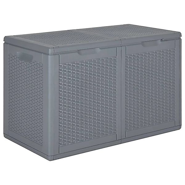 vidaXL Gartenbox Grau PP Rattan 180 L günstig online kaufen