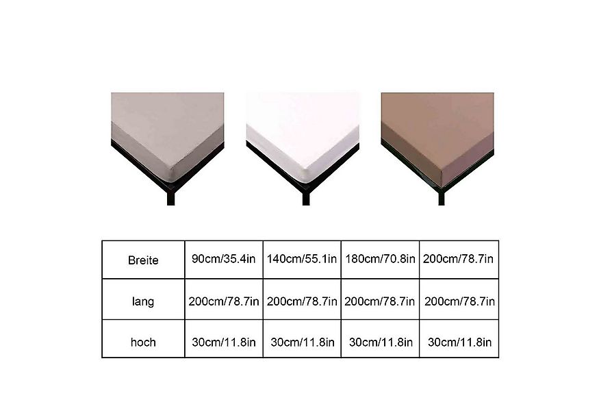 HAUSS SPOLE Spannbettlaken Wasserdichter Matratzenschoner Atmungsaktive Mat günstig online kaufen