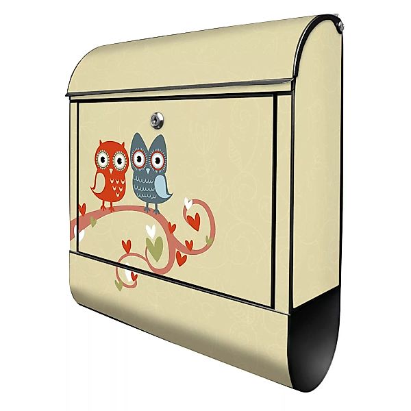 Banjado Design Briefkasten Schwarz Pulverbeschichtet, 39x47x14cm, 2 Schlüss günstig online kaufen