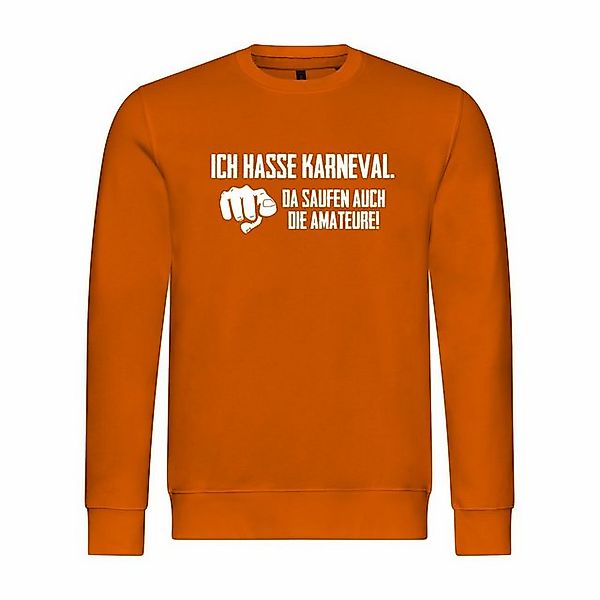 deinshirt Kapuzenpullover Herren Pullover Ich hasse Karneval da saufen auch günstig online kaufen