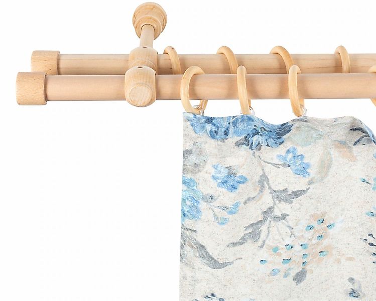 SN DECO GROUP Gardinenstange "Cafiro" 2 läufig-läufig Fixmaß 28 mm, Holz, v günstig online kaufen