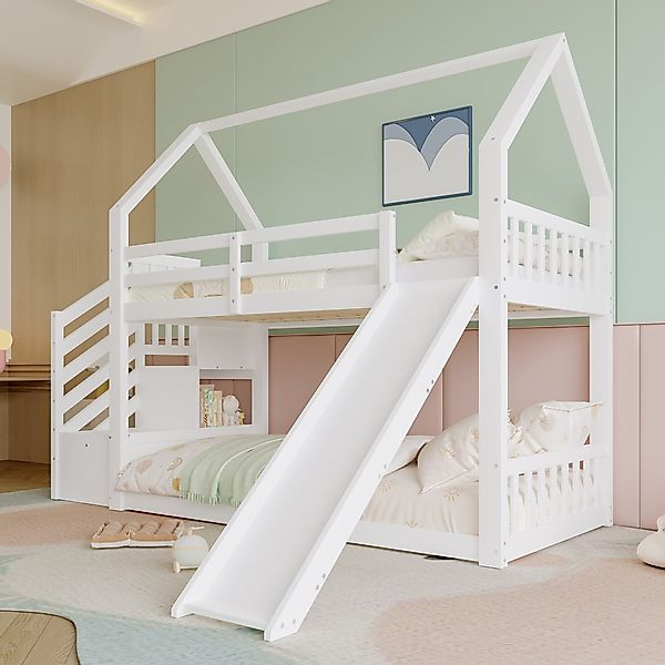 Flieks Etagenbett, Kinderbett mit Treppe & günstig online kaufen