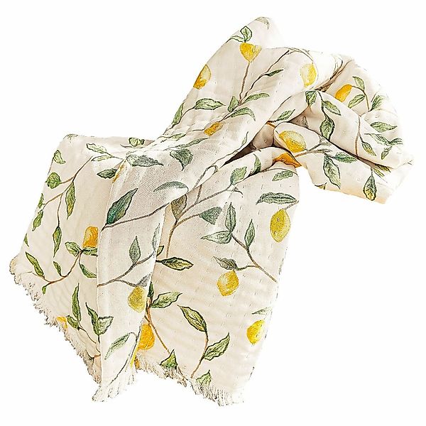 Mirabeau Tagesdecke Plaid Palerina gelb/grün/creme günstig online kaufen