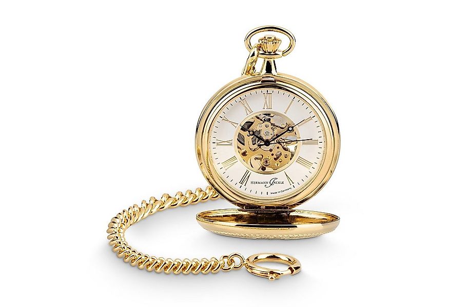 Hermann Jäckle Taschenuhr "Wien Vergoldet", Skelett-Handaufzug, 50 mm, mit günstig online kaufen