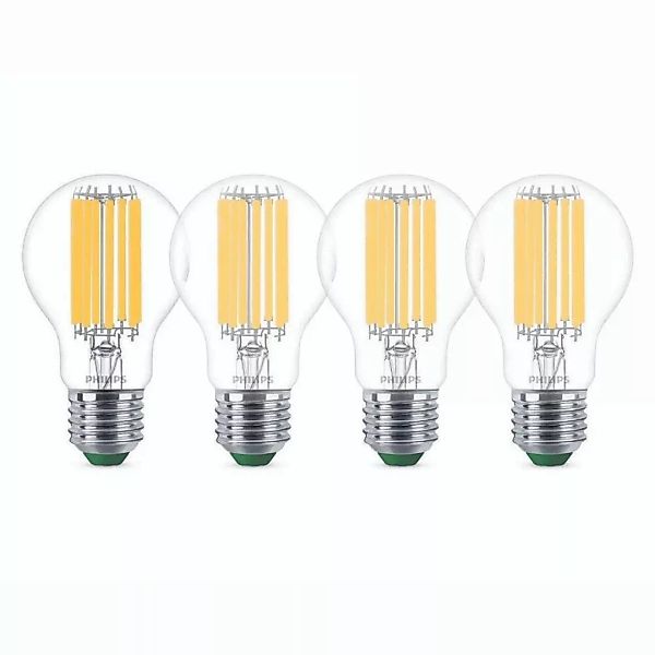Philips LED Lampe E27 - Birne A60 7,3W 1535lm 4000K ersetzt 100W Viererpack günstig online kaufen