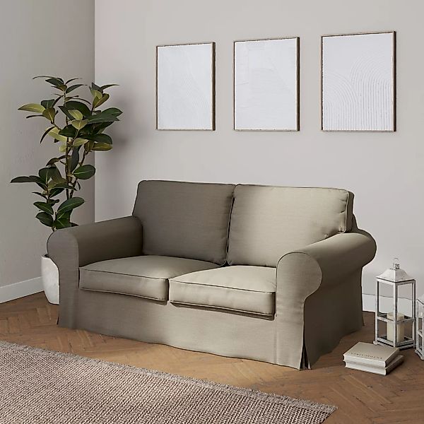 Bezug für Ektorp 2-Sitzer Sofa nicht ausklappbar, beige-grau, Sofabezug für günstig online kaufen