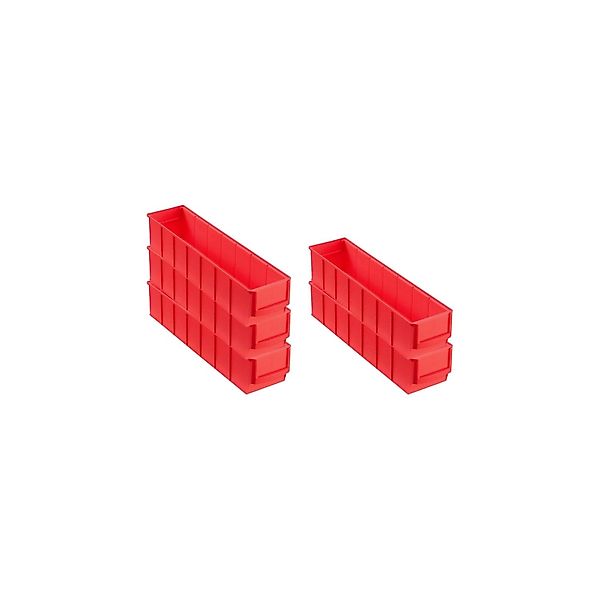 PROREGAL SparSet 5x Rote Industriebox 400 S HxBxT 8,1 x 9,1 x 40 cm 22 Lite günstig online kaufen