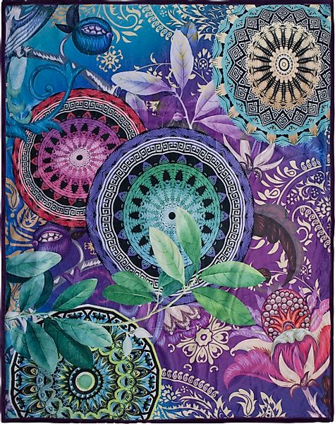 hip Plaid "Axelle" Weich, Kuscheldecke, 130x160 cm, Wendeoptik, Mandala, Li günstig online kaufen