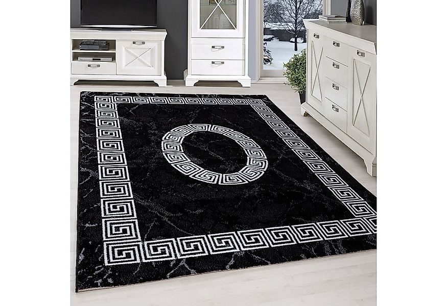 SIMPEX24 Designteppich Mäander Design, Läufer, Höhe: 6 mm, Modern Kurzflor günstig online kaufen