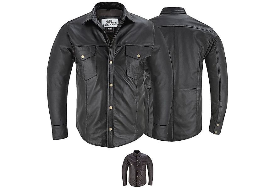 German Wear Outdoorhemd Trend510 Lederhemd Herren Motorradhemd Lederjacke günstig online kaufen