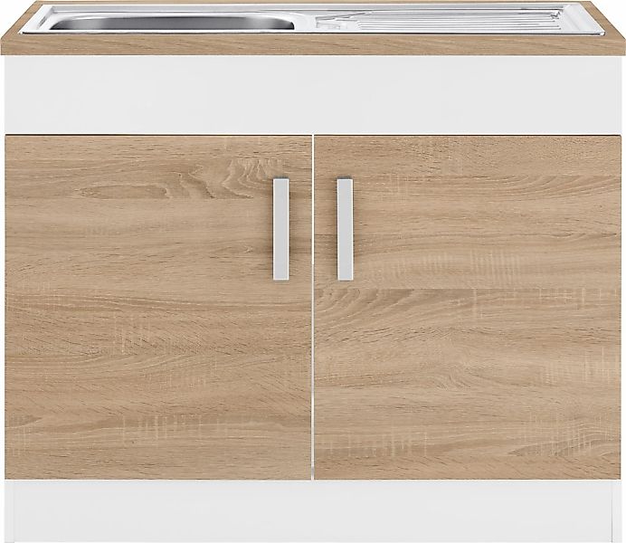 KOCHSTATION Spülenschrank »KS-Gera« Breite 100 cm günstig online kaufen