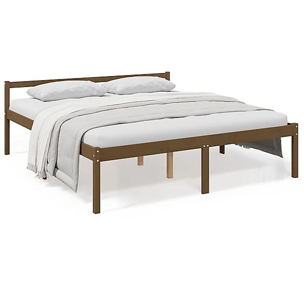 vidaXL Massivholzbett Honigbraun Kiefer 200x200 cm1137723 günstig online kaufen