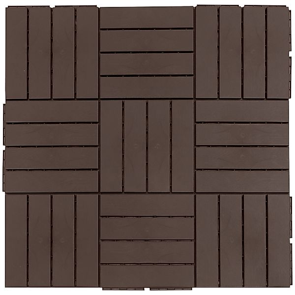 Outsunny Klickfliesen Balkon Patio 30 x günstig online kaufen