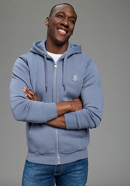 DELMAO Sweatjacke mit Kapuze, mit Kordelzug, aus angerauter Sweatware, mit günstig online kaufen