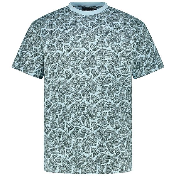 North T-Shirt mit Allover-Muster Farbe blau Größe: 6XL günstig online kaufen