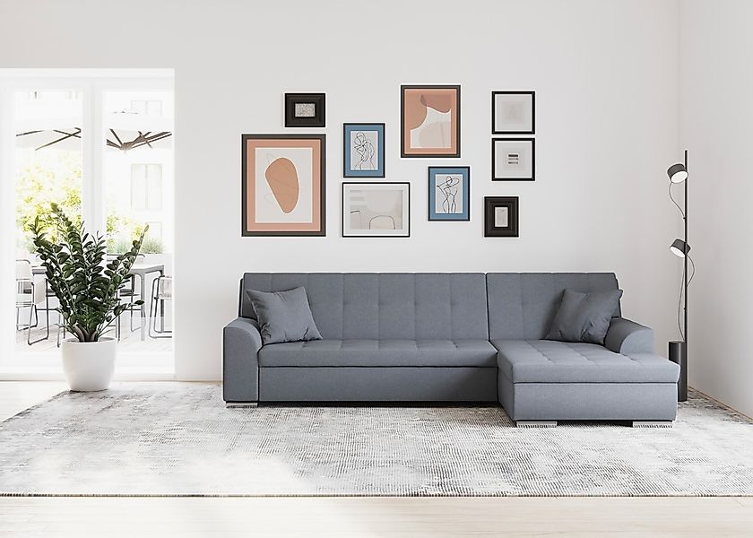 DOMO collection Ecksofa "Treviso viele Bezüge, auch in Cord, L-Form, B/T/H: günstig online kaufen