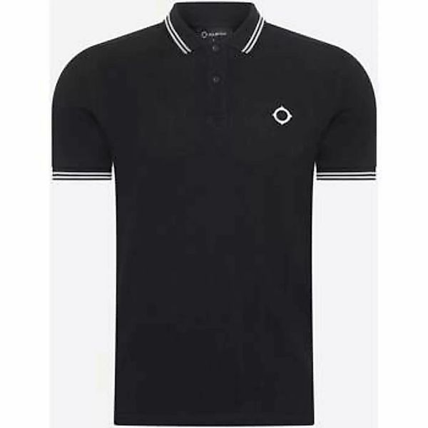 Ma.strum  T-Shirts & Poloshirts Double tipped polo - black günstig online kaufen