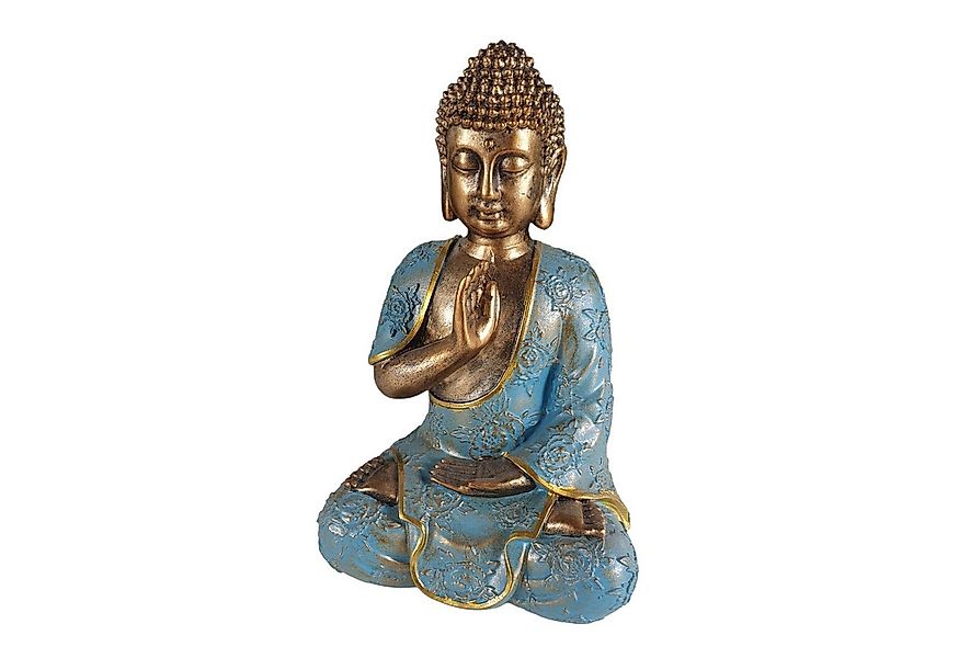 Aspinaworld Buddhafigur Deko Buddha Figur sitzt Hand oben 22 cm mintgrün, M günstig online kaufen
