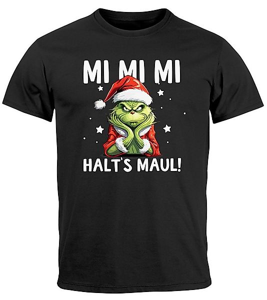 MoonWorks Print-Shirt Herren T-Shirt Weihnachten Grinch Mimimi Halts Maul S günstig online kaufen