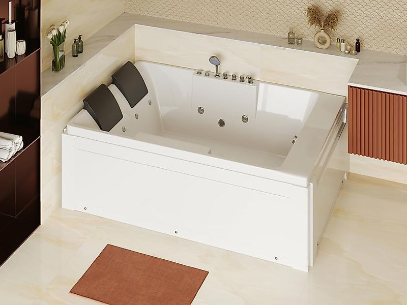 Whirlpool-Badewanne - 2 Personen - 515 l - 182 x 122 x 62 cm - Ecke links - günstig online kaufen