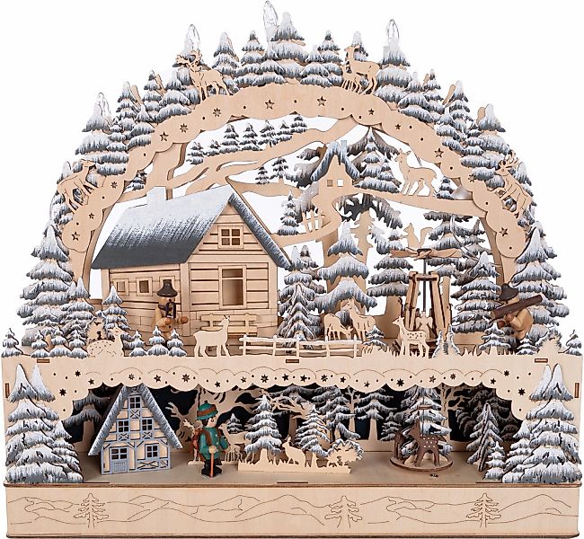 Home affaire LED Schwibbogen "Weihnachtsdeko" 1 Stk. aus Holz, mit LED Bele günstig online kaufen