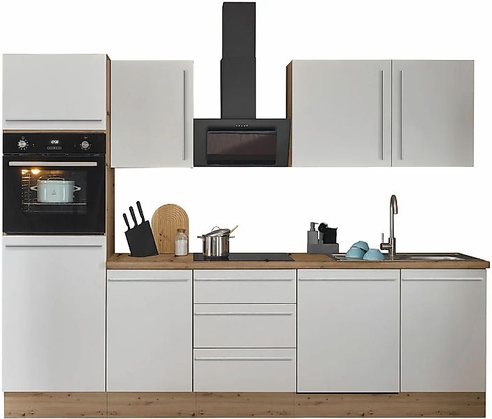 KOCHSTATION Küchenzeile "Florida", Breite 280 cm, wahlweise mit E-Geräten,S günstig online kaufen
